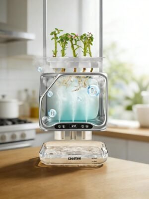 Aeroponics Growing System with Grow Light & Humidifier - Smart Indoor Garden, Visual Root Observation, RGB Mood Lighting, for Plants, Seeds, Mushrooms - Desktop Hydroponic Planter