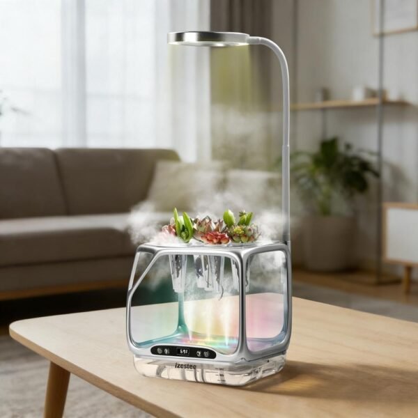 新对话(1)_副本 Aeroponics Growing System with Grow Light & Humidifier - Smart Indoor Garden, Visual Root Observation, RGB Mood Lighting, for Plants, Seeds, Mushrooms - Desktop Hydroponic Planter